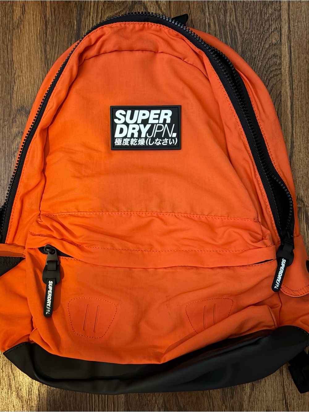 Superdry Bright Orange Backpack with Black Trim
